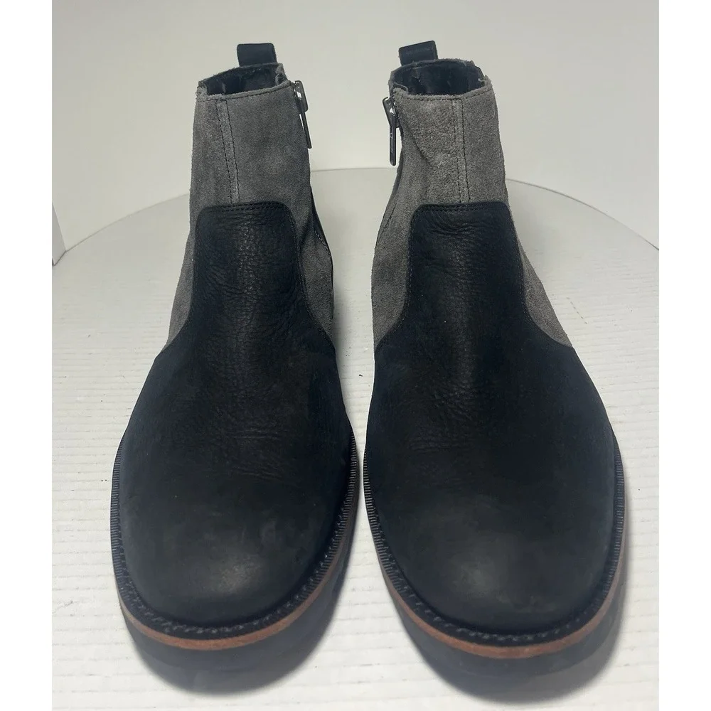 Timberland Side Zip Ankle Boots Mens US 11.5 Gray‎ Black